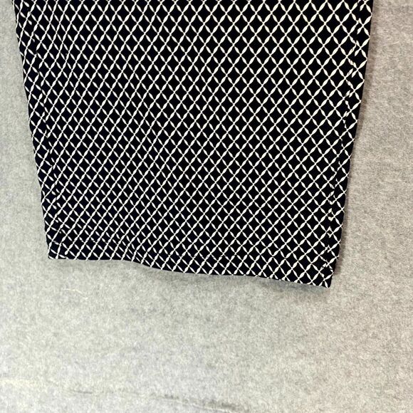 Mario‎ Serrani Roll Cuff Capri Pants Women's 2XL Navy Diamond Stretch Zip Fly - Picture 4 of 14